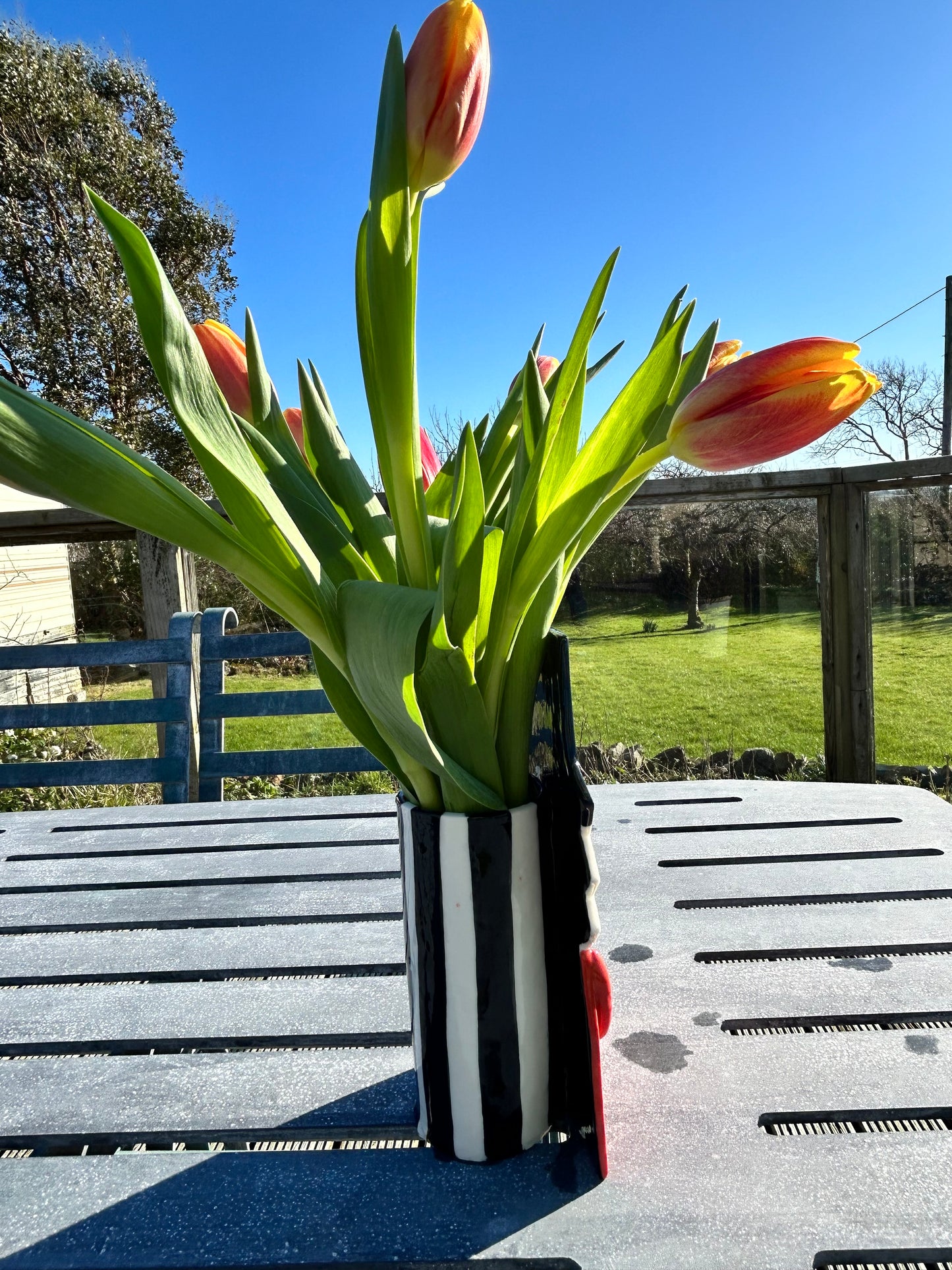 Welsh lady Flower Vase.Ceramic/porcelain.Welsh gift.Handmade in Wales,Uk